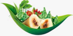 绿色清香粽子礼物端午素材