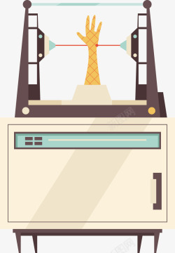 一个打印机一个3D打印机矢量图高清图片