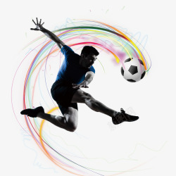 足球插画足球运动员高清图片