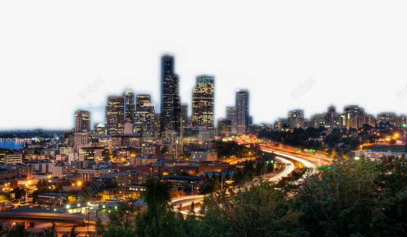 城市夜晚美景俯视图png免抠素材_新图网 https://ixintu.com 城市 城市俯视图 城市夜景图 夜景图