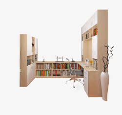 木质书柜全屋定制家具升降桌书高清图片