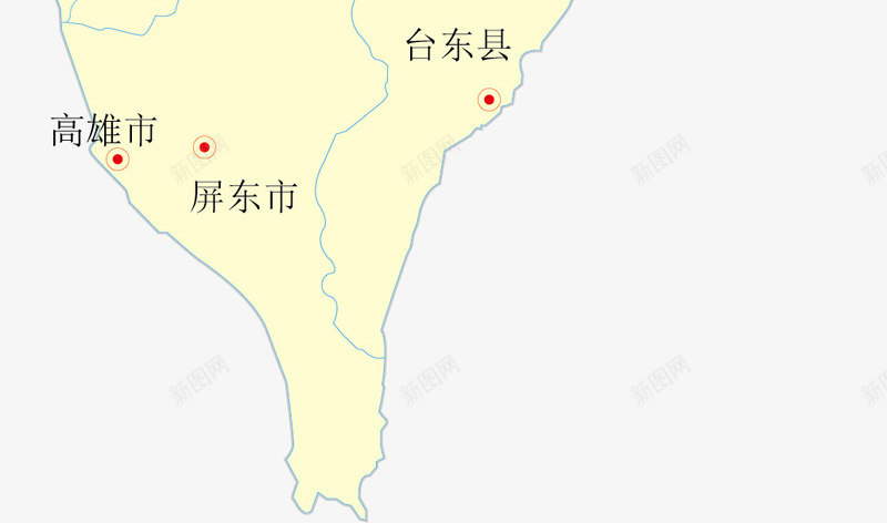 台湾地图png免抠素材_新图网 https://ixintu.com 中国省份地图 地图 省份地图 省级行政区 矢量地图