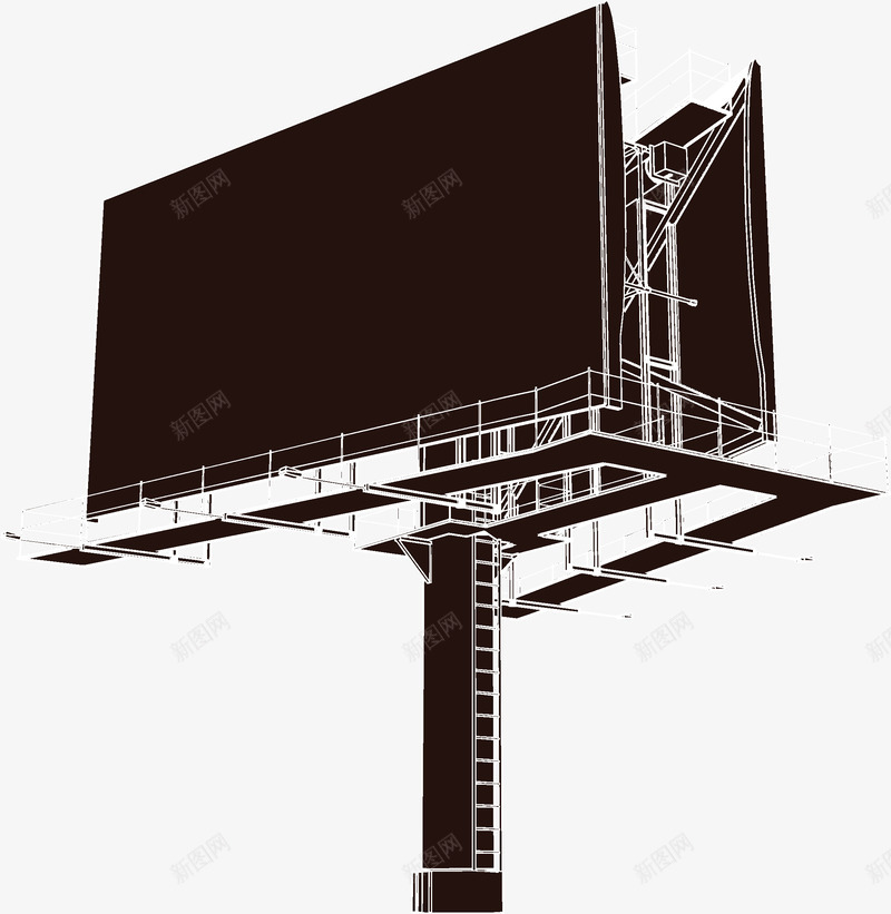 户外广告牌矢量图ai免抠素材_新图网 https://ixintu.com 广告 广告牌 户外 招牌 矢量图