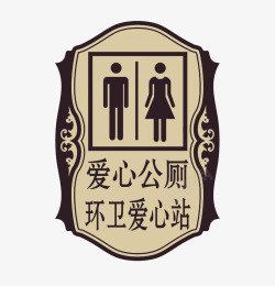 温馨提示随手关门餐厅男女洗手间指示牌高清图片