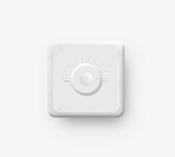 温度刻度psd免抠素材_新图网 https://ixintu.com 中央空调控制器 刻度 按钮 温度 白色 空调