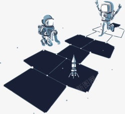 太空宇航员矢量图素材