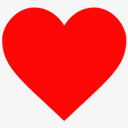 立体心型图标红色心型爱心图标高清图片
