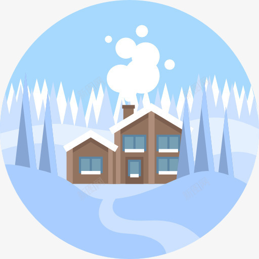 房子图标png_新图网 https://ixintu.com 冬天 房地产 房子 自然景观 雪 风景