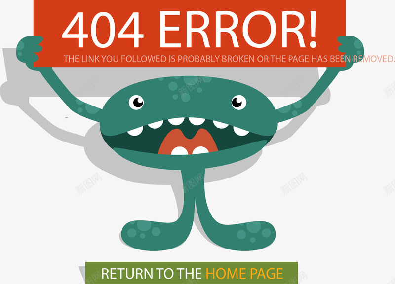 卡通搞怪404页面矢量图ai免抠素材_新图网 https://ixintu.com 404 卡通 搞怪 页面 矢量图
