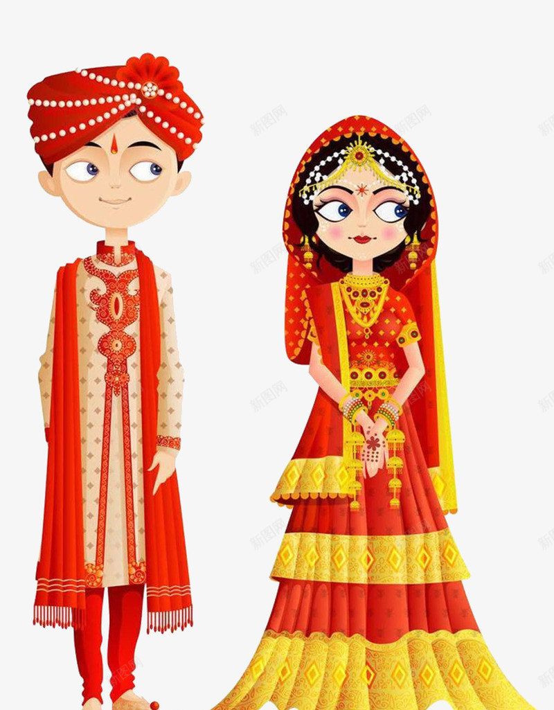 印度传统婚礼服饰png免抠素材_新图网 https://ixintu.com 印度传统婚礼 婚庆 婚礼服饰
