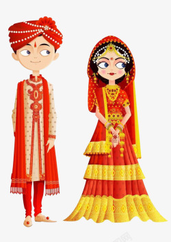 印度传统婚礼服饰素材