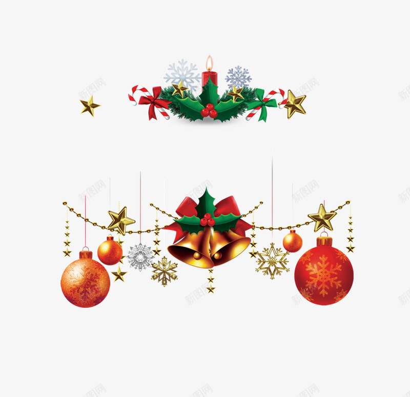 创意合成立绘圣诞节庆典彩球铃铛png免抠素材_新图网 https://ixintu.com 创意 圣诞节 庆典 彩球 成立 铃铛