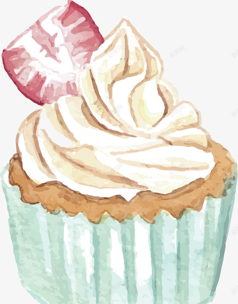 草莓装饰杯子蛋糕矢量图ai免抠素材_新图网 https://ixintu.com 奶油蛋糕 手绘蛋糕 杯子蛋糕 矢量png 草莓蛋糕 蛋糕 矢量图