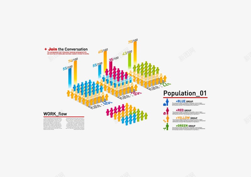 表png免抠素材_新图网 https://ixintu.com 人口 免费 彩色 数据分布