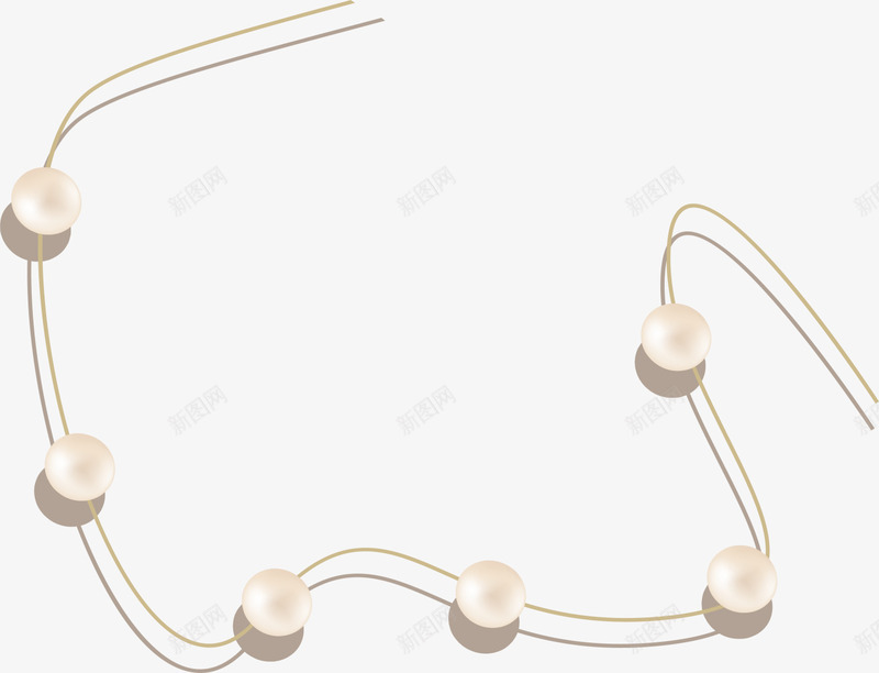 白色珍珠项链png免抠素材_新图网 https://ixintu.com 大气珍珠 珍珠项链 珠宝 白色珍珠 白色绳子 白色项链