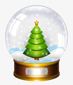 圣诞许愿玻璃球素材