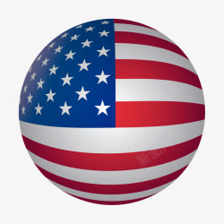 美国球形旗帜素材