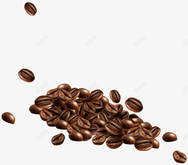 棕色简约咖啡豆装饰图案png免抠素材_新图网 https://ixintu.com 免抠PNG 棕色 简约咖啡豆 装饰图案