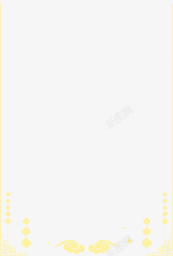 新春框架黄色中国风线条框架高清图片