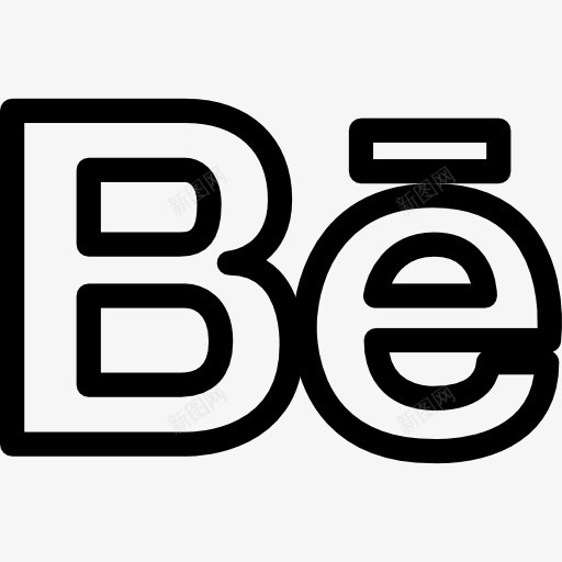 BehanceLOGO的轮廓图标png_新图网 https://ixintu.com Behance 标志 标识 概述 网站