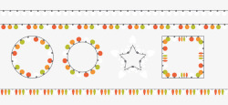 多种精美卡通彩灯串合集素材