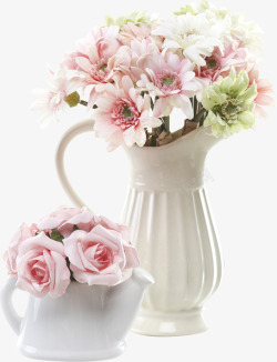 白色花瓶粉色花卉婚礼素材