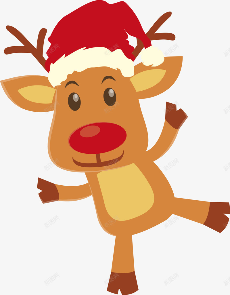 褐色卡通圣诞节麋鹿png免抠素材_新图网 https://ixintu.com 冬天 冬季 动物 圣诞快乐 圣诞节 装饰图案 麋鹿