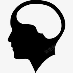 人体部位脑内人头图标高清图片