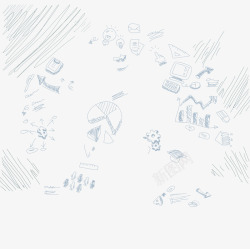 蓝色线条图案素材