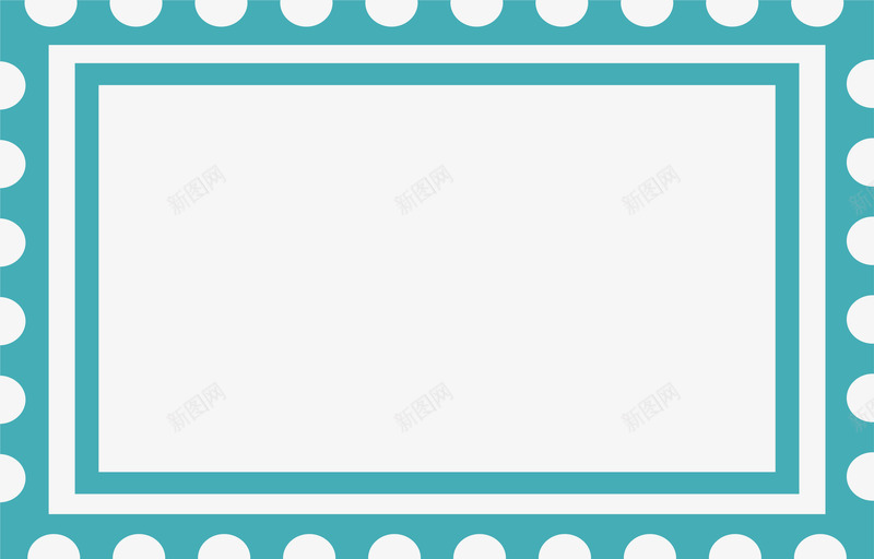 蓝色邮票边框png免抠素材_新图网 https://ixintu.com 矢量png 矩形提示框 矩形框 邮票 邮票模板 邮票边框 锯齿 锯齿边框