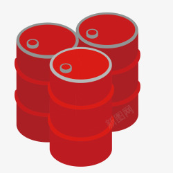 红色汽油罐红色卡通汽油桶矢量图高清图片