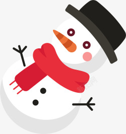 插画雪人圣诞装饰高清图片