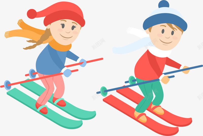 寒冷冬季滑雪的人png免抠素材_新图网 https://ixintu.com 冬天滑雪 冬季滑雪 冬季运动 寒冷冬季 小人 滑雪的人 滑雪运动