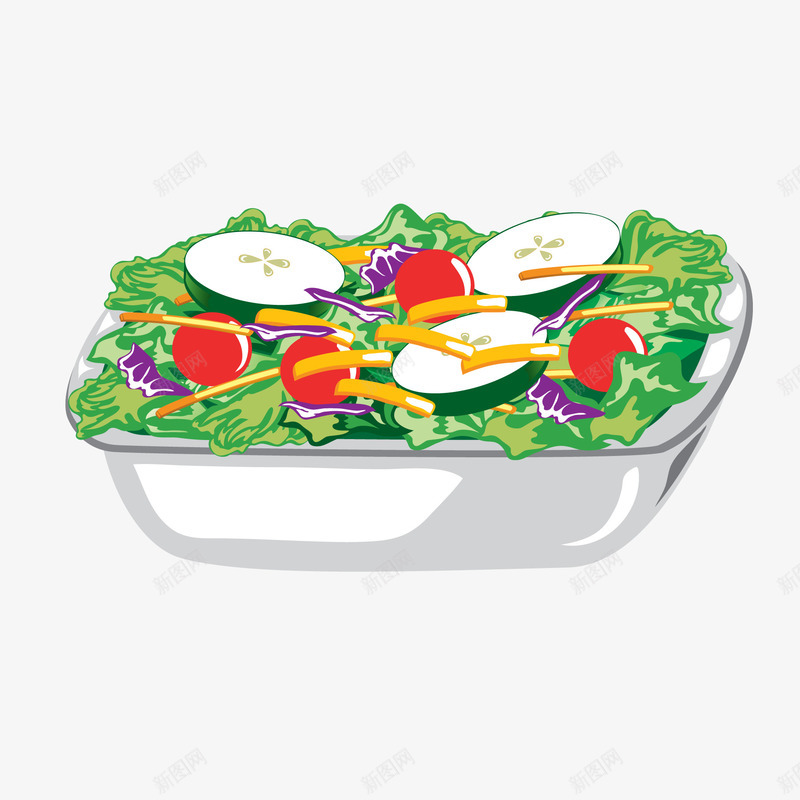 彩色创意沙拉元素矢量图ai免抠素材_新图网 https://ixintu.com 吃的 彩色 水果 沙拉 纹理 美食 蔬菜 质感 矢量图