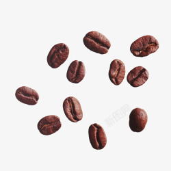 美式咖啡凌乱的咖啡豆高清图片