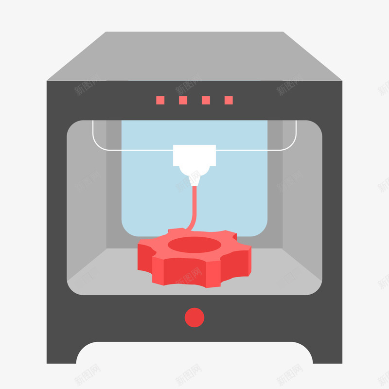 一台正在打印齿轮的3D打印机矢量图ai免抠素材_新图网 https://ixintu.com 3D打印机 建模 扁平化 手绘 模型 科技 齿轮 矢量图