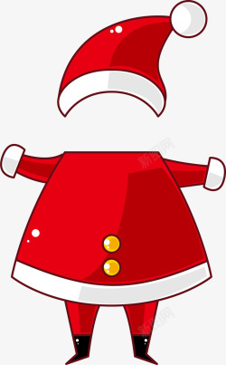 服装圣诞红色可爱圣诞老人服饰高清图片