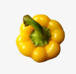 黄色的辣椒实物黄色辣椒俯视图高清图片