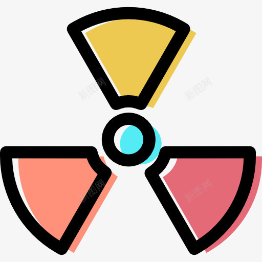 核图标png_新图网 https://ixintu.com 功率 放射性 标志 核辐射 能源 警惕