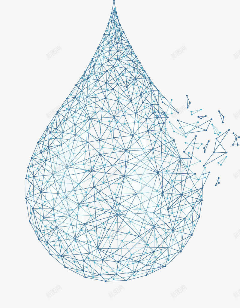 蓝色科技水滴矢量图eps免抠素材_新图网 https://ixintu.com 水滴 矢量水滴 科技水滴 蓝色 蓝色水滴 矢量图