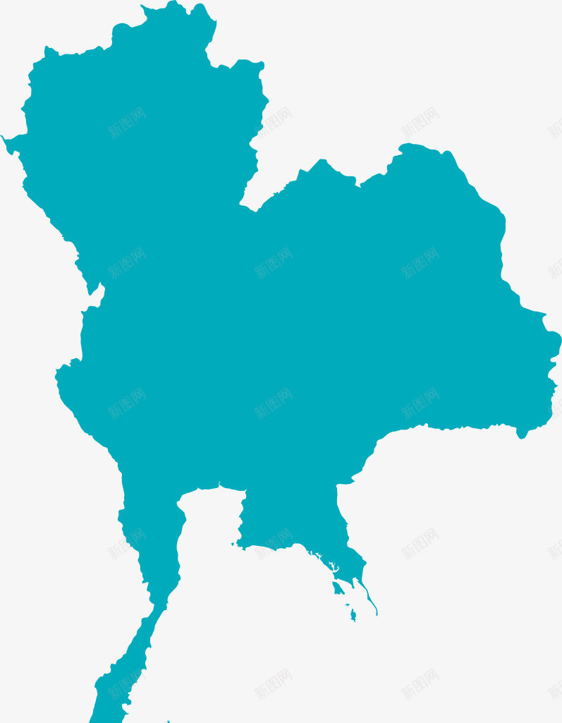 泰国地图png免抠素材_新图网 https://ixintu.com PNG图片 免抠素材 地图 泰国 蓝色