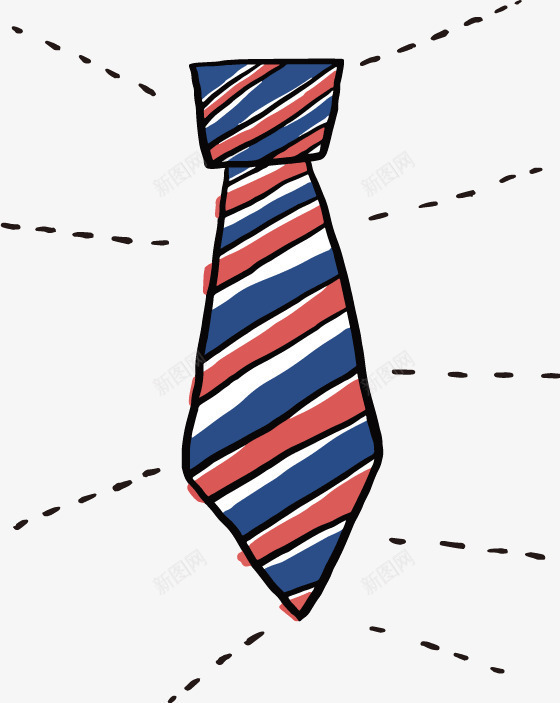 卡通领带png免抠素材_新图网 https://ixintu.com 彩色领带 手绘领带 男士领带 领带
