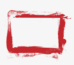 红色复古黑线框中国风红色边框高清图片