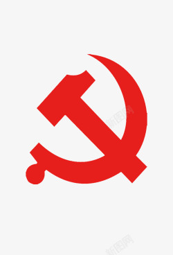 锤子红色党徽革命图标高清图片