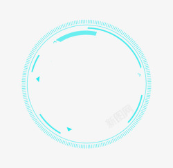 蓝色圆形科技背景图片蓝色科技圆形装饰高清图片
