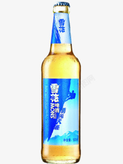 瓶啤酒雪花啤酒瓶高清图片