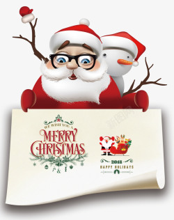 明信片图案圣诞节装饰卡片高清图片