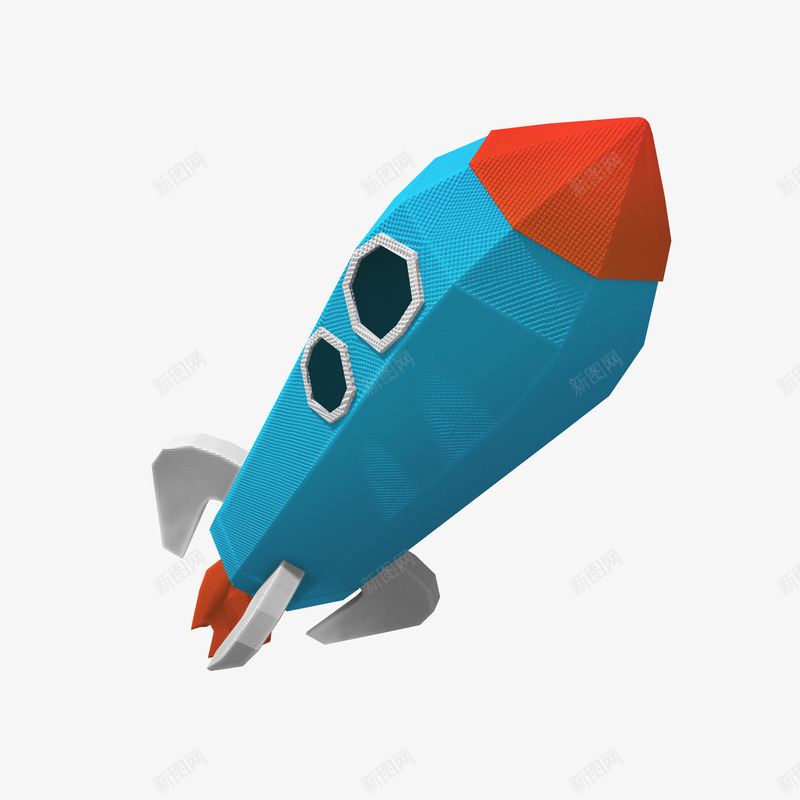 折纸火箭png免抠素材_新图网 https://ixintu.com 一架 卡通 手绘 折纸 橘色 火箭 纸质 蓝色