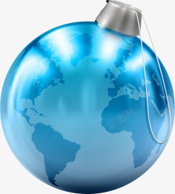 精美蓝色地球装饰球素材