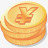 日元硬币现金货币钱商务工具栏图标图标